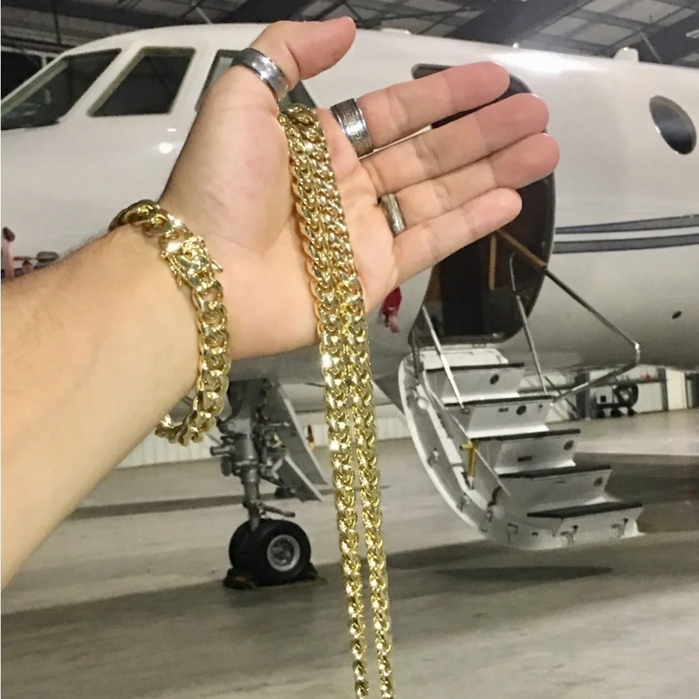 DE ROSSI CUBAN LINK 18K GOLD NEW CHAIN MADE IN ITALY *****LIFETIME WARRANTY*****